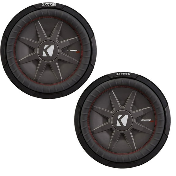 Kicker 43CWRT122 12" Dual Voice Coil 2 ohm slim line truck woofers Bundle