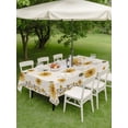 thumbnail image 5 of 60x84 Inch Outdoor Tablecloth with Umbrella Hole Zipper Rectangle Yellow Summer Floral Rectangular Tablecloths Waterproof Pastoral Daisy Botanical Cute Rustic Patio Table Cloth Cover for Picnic, 5 of 8