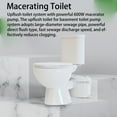 Macerating Upflush Toilet For Basement With 600 Watt Macerator Pump, Ac