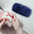 thumbnail image 6 of GUOOL Chunky Yarn Bulky Yarn Arm Knit Yarn Thickness 6mm Tube Giant Yarn Bulky Giant Wool Yarn Weight Yarn for Hats Craft Bed Fence Dark Blue, 6 of 9