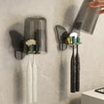 thumbnail image 1 of Fiudx Ofertas Flash Del Día Cepillos De Dientes Montados En La Pared Para Baño, Cepillado De Dientes Autoadhesivo, Fácil De Limpiar, organizador De Almacenamiento Multifuncional Para Cepillos De Dien, 1 of 7