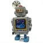 Old Fashioned Robot Collectible Wind-up Tin Toy - 4.75" - Silver
