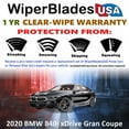 thumbnail image 2 of 2020 BMW 840i xDrive Gran Coupe Beam Wiper Blades Wipers w/1yr Warranty (Set of 2), 2 of 5