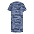 thumbnail image 2 of Abcnature Summer Dresses for Women 2022, Women's Beach Casual Dresses, Fashion Summer Round Neck Casual Short Sleeve Camouflage Printing Dress, Plus Size Holiday Dresses Mini Sundresses Blue L, 2 of 5