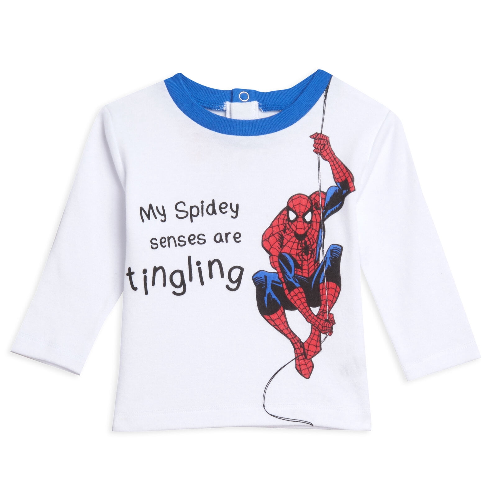 Marvel Avengers Spider-Man Newborn Baby Boys Bodysuit Pullover T-Shirt and Pants 4 Piece Layette Set Newborn to Infant