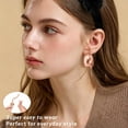 thumbnail image 4 of YOUNGYUE 14K Gold Plated Hoop Earrings for Women, Big Chunky Gold Hoops, Hypoallergenic 925 Sterling Silver Post, 25mm, 4 of 7