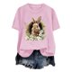 thumbnail image 5 of Xuyuer Easter Shirts for Women Rabbit Bunny Women's Lover Printed T-shirt Round Neck Short Sleeved Happy Easter Day Graphic Short Sleeve Tee Tops, 5 of 7