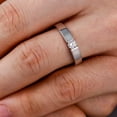 thumbnail image 5 of Bow Jewelry 1.87 Ct Round Brilliant Cut Moissanite Wedding Ring - 14K White Gold Plated Solitaire Ring - Solitaire Engagement Men's Rings - Causal Daily Wear Rings For Men's - Promise Gifts, 5 of 8