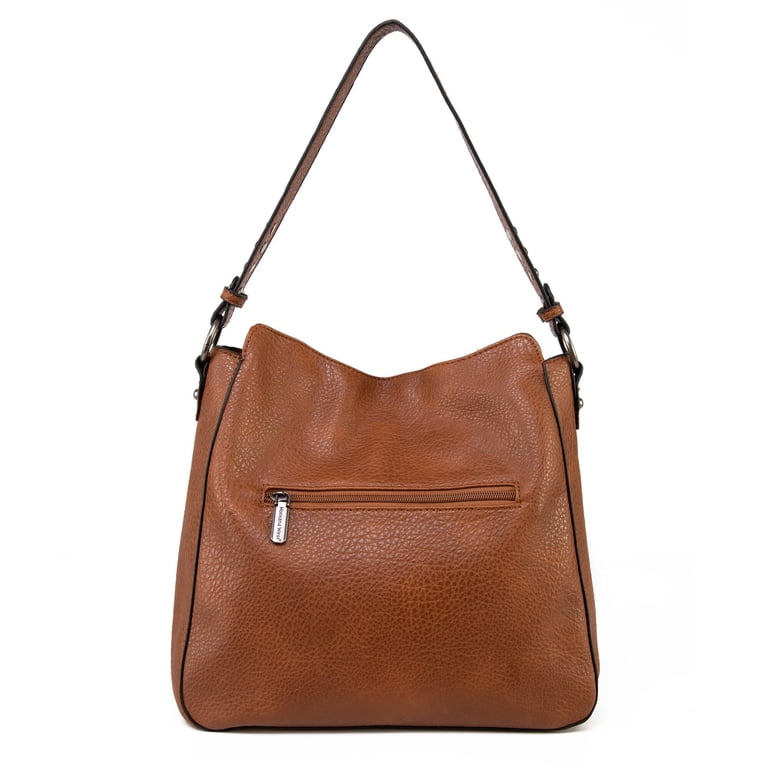 Montana West Hobo Satchel, Brown Vegan Leather photo 2