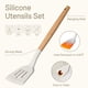 thumbnail image 3 of Juego de 22 utensilios de cocina de silicona resistente al calor hasta 446°F espátula volteador batidor pinzas, 3 of 8
