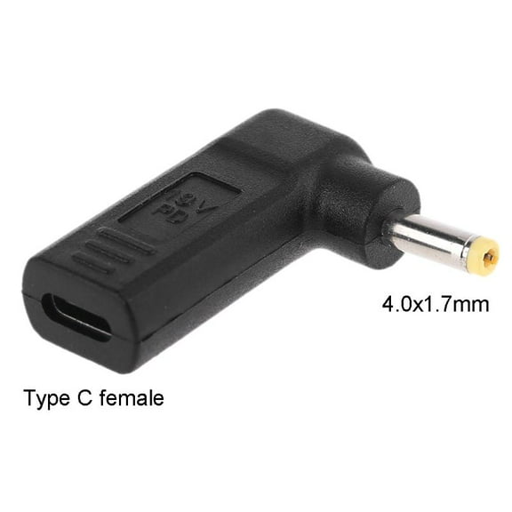 ZUARFY Type C Plug DC Jack Power Adapter USB-C Female to 4.0x1.7mm Male for Le-novo