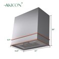 thumbnail image 2 of Akicon Range Hood 30 Inch, 600 CFM Ducted Vent Hood, Stainless Steel Box Kitchen Hood with 2 LED Lights, Removable Baffle Filters, Stove Hood Vent for Kitchen, 3 Speeds, Wall Mounted (AK-HS30HB-BSC), 2 of 6