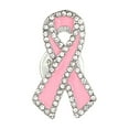 thumbnail image 4 of Pink Ribbon Brooch Pin Set - 2 Pcs Rhinestone Cancer Awareness Lapel Pins, Elegant Enamel Jewelry for Women, Weddings & Charity Events, 4 of 7