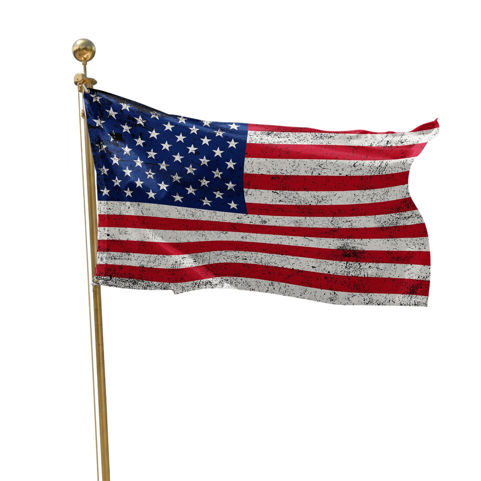 4th of July Flags for Outside 3x5 ft American Flag Outdoor Flags Double Sided Grommets House Banner Retro USA Flag July 4th Patio Yard Flag for Outdoor Party Porch Independence Day Decor