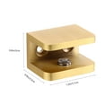 Phlegsive Glass Shelf Bracket Clamps Wall Mounted Holder Golden