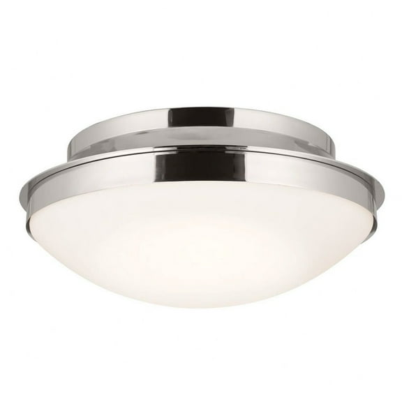 52545PN Kichler Lighting Bretta - 3 Light Flush Mount In Traditional Style-7.5 Inches Tall and 17.75 Inches Wide-Polished Nickel Finish