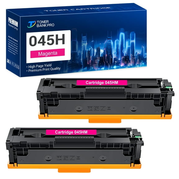 045H CRG-045H | Compatible Toner Cartridge Replacement for Canon Cartridge 045HC Color imageCLASS MF634Cdw MF632Cdw LBP612Cd Printer Ink Magenta 2-Pack