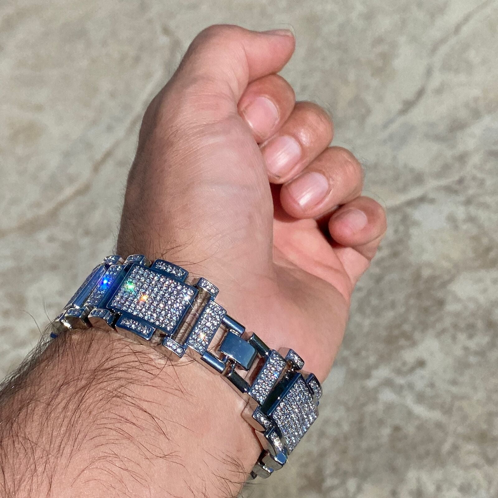 Item #1007H- Heavy Men's Navajo Deep Stamped Zig Zag Sunrise