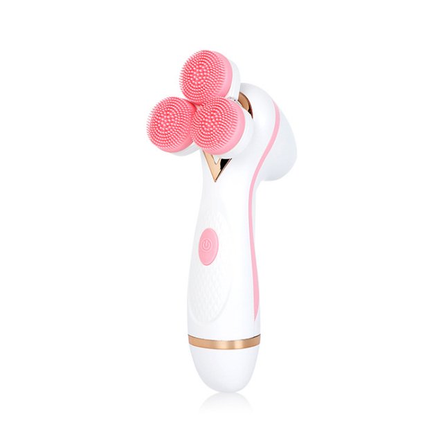 Cepillo de limpieza facial 3 en 1 Cepillo facial eléctrico a prueba de agua Cepillo facial de 3 cabezales, limpieza profunda y exfoliación suave Namotu WL-00744