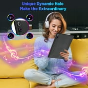 AEEZO 10.1 Inch Tablet, Octa-Core Touch Screen Tablet, 10GB RAM+64GB ROM(Expand to 1tb), 5MP+8MP Dual Cameras, Dynamic Halo, Face ID, Bluetooth, WiFi 6, 5000mAh Battery,Black