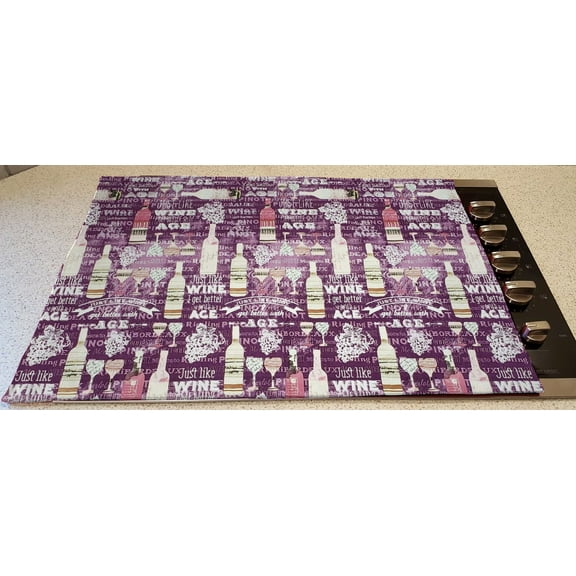 Beer or Wine Stove Top / Cook Top Cover & Protector by Penny's Needful Things (Purple Wine)
