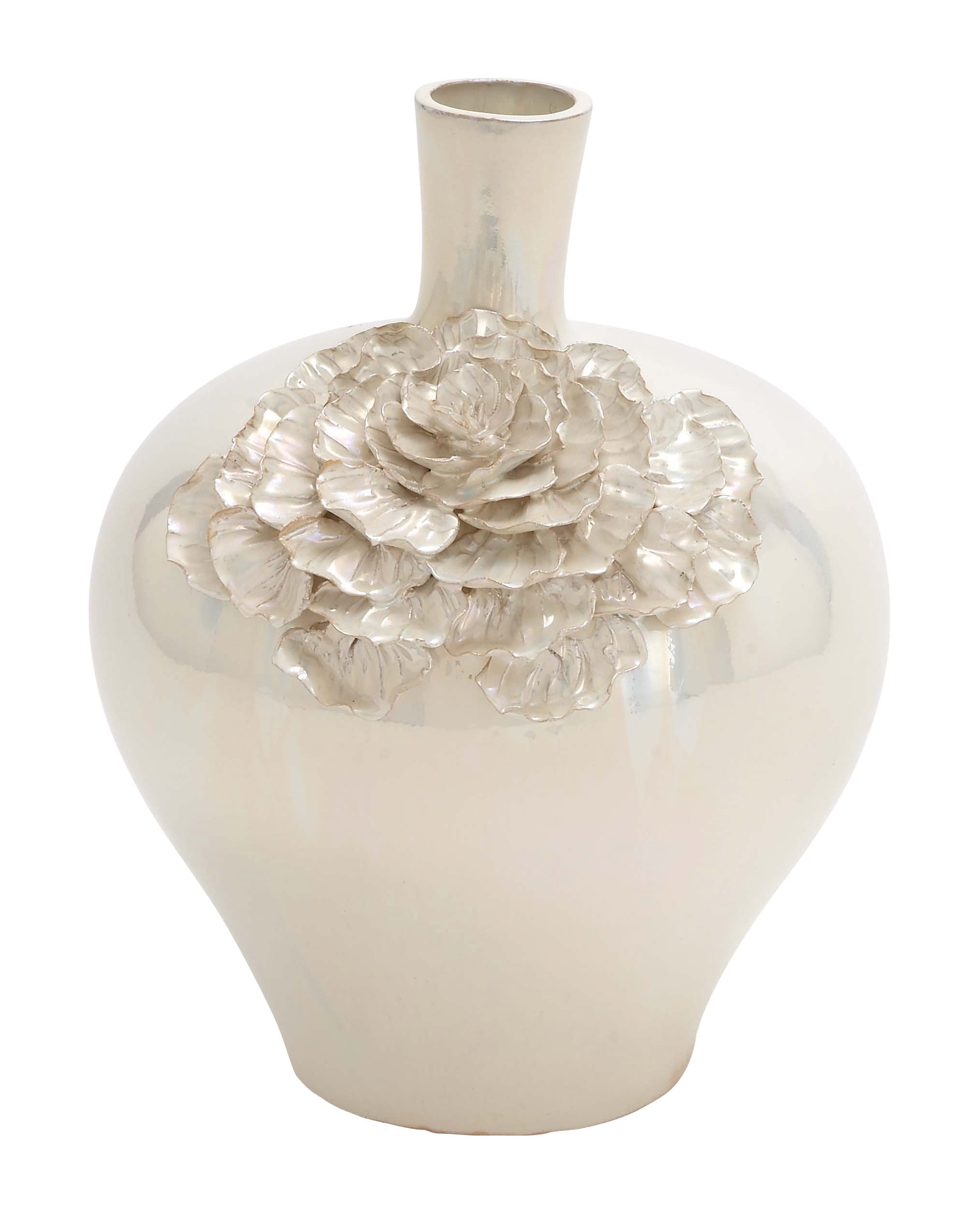 Beautiful Shell Shaped White Ceramic Vase