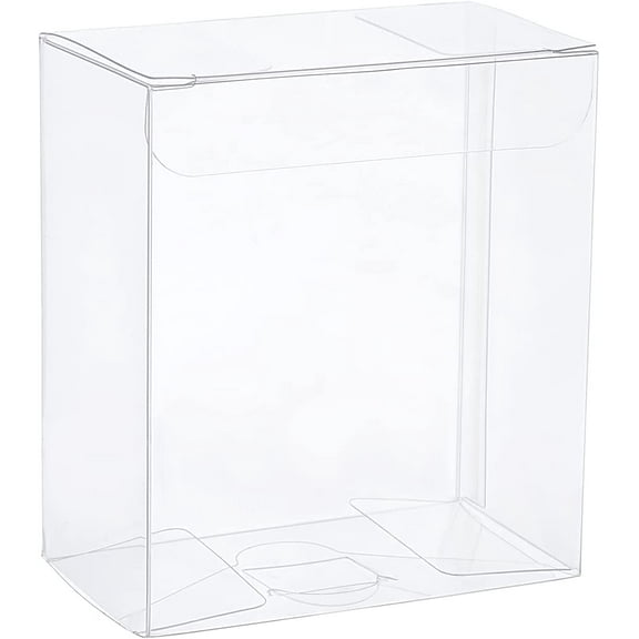Transparent PVC Box Candy Treat Gift Box for Wedding Party Baby Shower Packing Box Rectangle Clear 4.2x7.3x8.3cm