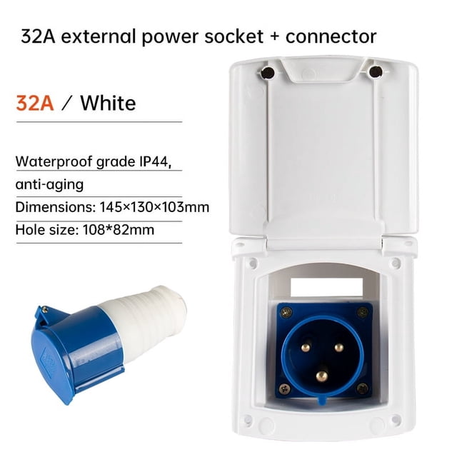 RV External Power Connector 16A External Flush Hook Up Waterproof Socket Camper Caravan Accessories ,RV Tool