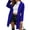 Blue L, variant on Women's Woolen Jacket Casual Lapel Coat with Belt Autumn Winter Solid Color Coat with Large Pockets for Date Work Streetwear