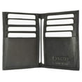 thumbnail image 2 of Black Genuine Leather ID Credit Cards Pocket Business Center Flap Men's Thin Wallet, 2 of 7