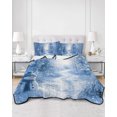 thumbnail image 2 of Quilts Queen Size Bedding Set, Blue Snowman Christmas Reversible Summer Quilt 3 Pieces, Xmas Trees Snowflake Winter Lightweight Bedspreads Coverlets with 2 Pillow Shams for All Seasons, 2 of 5