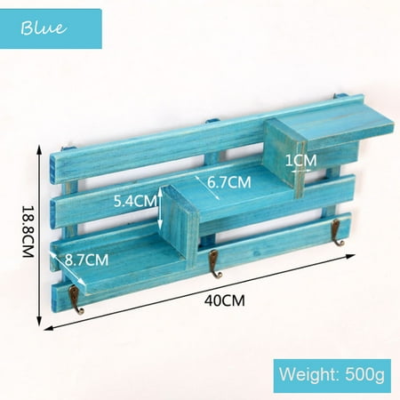 Kcasa Retro Wall Mounted Shelf Floating Shelf Solid Wood