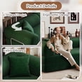 thumbnail image 3 of 78.8" Corduroy 4-in-1 Convertible Sofa Bed, No-Assembly Lounge Futon with Pull-Out Mattress, Modern Sleeper Couch for Living Room,Green, 3 of 9