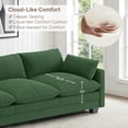 thumbnail image 4 of 75” Small Cloud Loveseat Couches for Living Room, Noelse 2 Seater Love Seat Sofa with Comfy Deep Seat, Small Washable Couches with Removable Corduroy Cover for Apartment, Green, 4 of 10