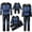 Z6-Blue, variant on Shadoumai Family Matching Halloween Onesie Pajamas, Funny Skeleton Hooded Zipper Pjs Holiday Loungewear Fall Clothes For Men/Women