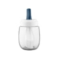thumbnail image 1 of Bewildely Botella de aceite de vidrio con cepillo para hornear, pastelería, cocina, herramienta de hilvanado de fluidos, transparente, recargable, Cocina y Comedor Azul 330ML Bewildely HA064279-04B, 1 of 6