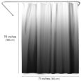 thumbnail image 2 of Americanflat 71x74 Grey Ombre Shower Curtain - 100% Polyester Shower Curtain - Water-Resistant Bath Curtain with Metal Grommets and 12 Shower Curtain Rings - Gradient Shower Curtains for Bathroom, 2 of 5