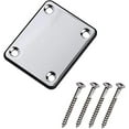 thumbnail image 1 of 1 Set Electric Guitar Neck Plate with Screws for Strat Tele Guitar Precision,Jazz Bass Replacement, 1 of 1