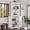 White, variant on Tall Corner Cabinet with Doors, Freestanding Linen Cabinet with Open Shelves, Space-Saving Storage Cabinet for Living Room, Bathroom, Kitchen, White