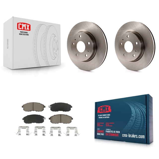 CMX Front Disc Brake Rotors and Ceramic Pads Kit for Car Suzuki SX4 Crossover K8C-100521