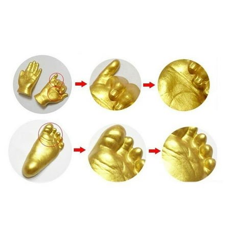 Baby 3d Footprint Smart Novelty 3D Plaster Handprint Footprint Baby Mould Hand&Foot Casting Prints Kit Cast Gift ()