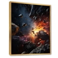 thumbnail image 2 of Designart "Embarking on a Cosmic Journey" Asteroids Floater Framed Canvas Print, 2 of 7