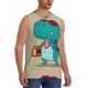 thumbnail image 2 of Fotbe Cool Dino Playing Skateboard Men's Camiseta sin Mangas Estampada para Hombres, Playera Casual para Gimnasio, Entrenamiento, Playa-XX-Large, 2 of 7