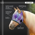 thumbnail image 4 of Máscara anti-moscas para caballo Kensington UV con ribete de cinta, mediana, jade imperial, 4 of 7