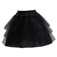 thumbnail image 1 of Petticoat Infantil Falda Tul Niña Crinolina Elástica Enagua Flexible Portátil sin Alambres Tela Suave para Trajes Ballet Bodas Cosplay Apto para Niñas Presentaciones Fiestas Negro L, 1 of 7