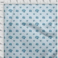thumbnail image 3 of oneOone Georgette Viscose Turquoise Blue Fabric Food Sewing Material Print Fabric By The Yard 42 Inch Wide, 3 of 3