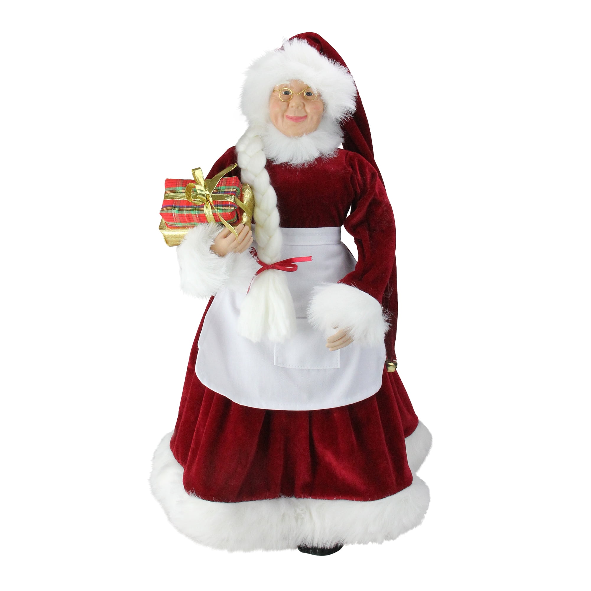 large stuffed santa and mrs claus
