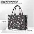 thumbnail image 3 of Large Capacity Tote Bag,Black Christmas Snowman Pattern Handbag Fashion Luxury Tote Bag,15.7"x13"x 5.1" Inches,Laptop Compatible, 3 of 6