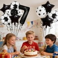 thumbnail image 4 of QLUEWX Soccer Themed Number Birthday Balloon Set, 0-9 Black Number Balloons Kit with Soccer Ball Star Balloons for Kids Soccer Birthday Parties, Sports Events & Party Decorations (1), 4 of 6