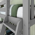 thumbnail image 5 of Max & Lily Solid Wood High Loft Bed,Twin Bed Frame For Kids With Bookcase and Ladder, Grey, 5 of 8